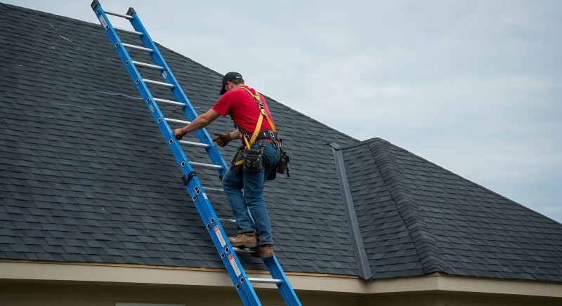 Inspecting Roof in Summer